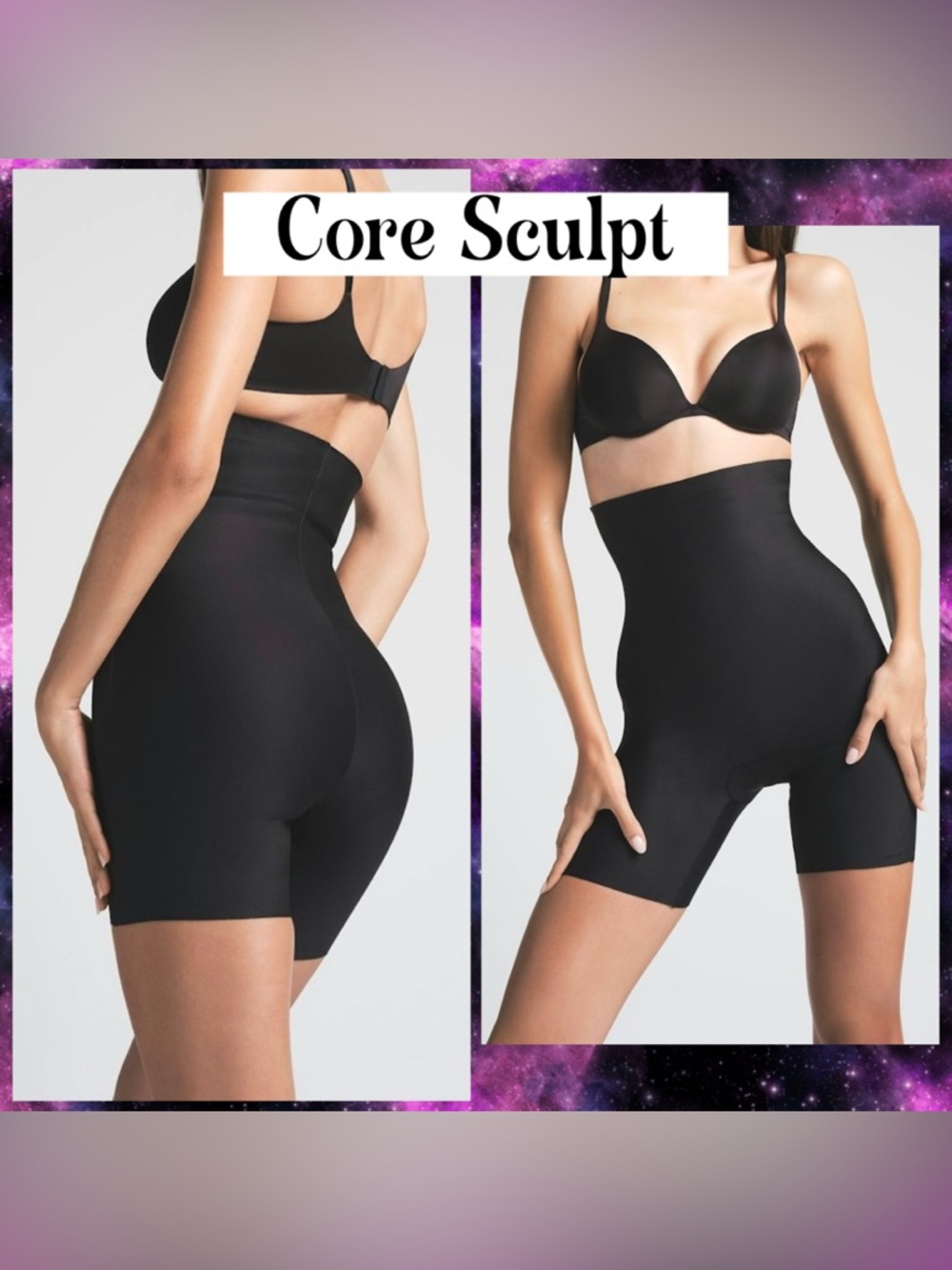 Skims Core Sculpt High Waist Shorts Onyx